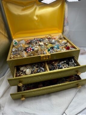 Vintage Jewel Box Full of Jewelry